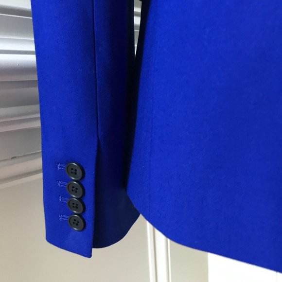 JCrew Regent Blazer Jacket Womens 14 Royal Blue Four Season Stretch - Picture 11 of 12